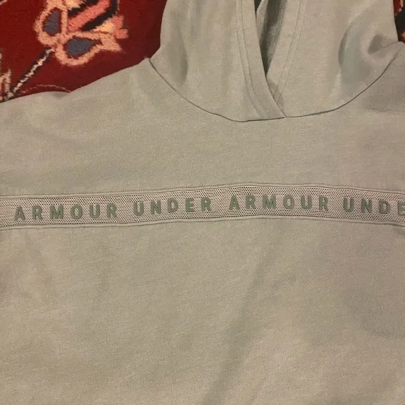 Under Armour Tech Terry Hoodie in Foster Green - Picture 5 of 7